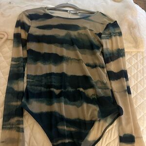 Zara Mesh Long Sleeve Top